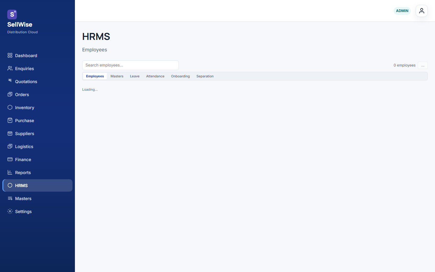 SellWise HRMS employee and attendance overview